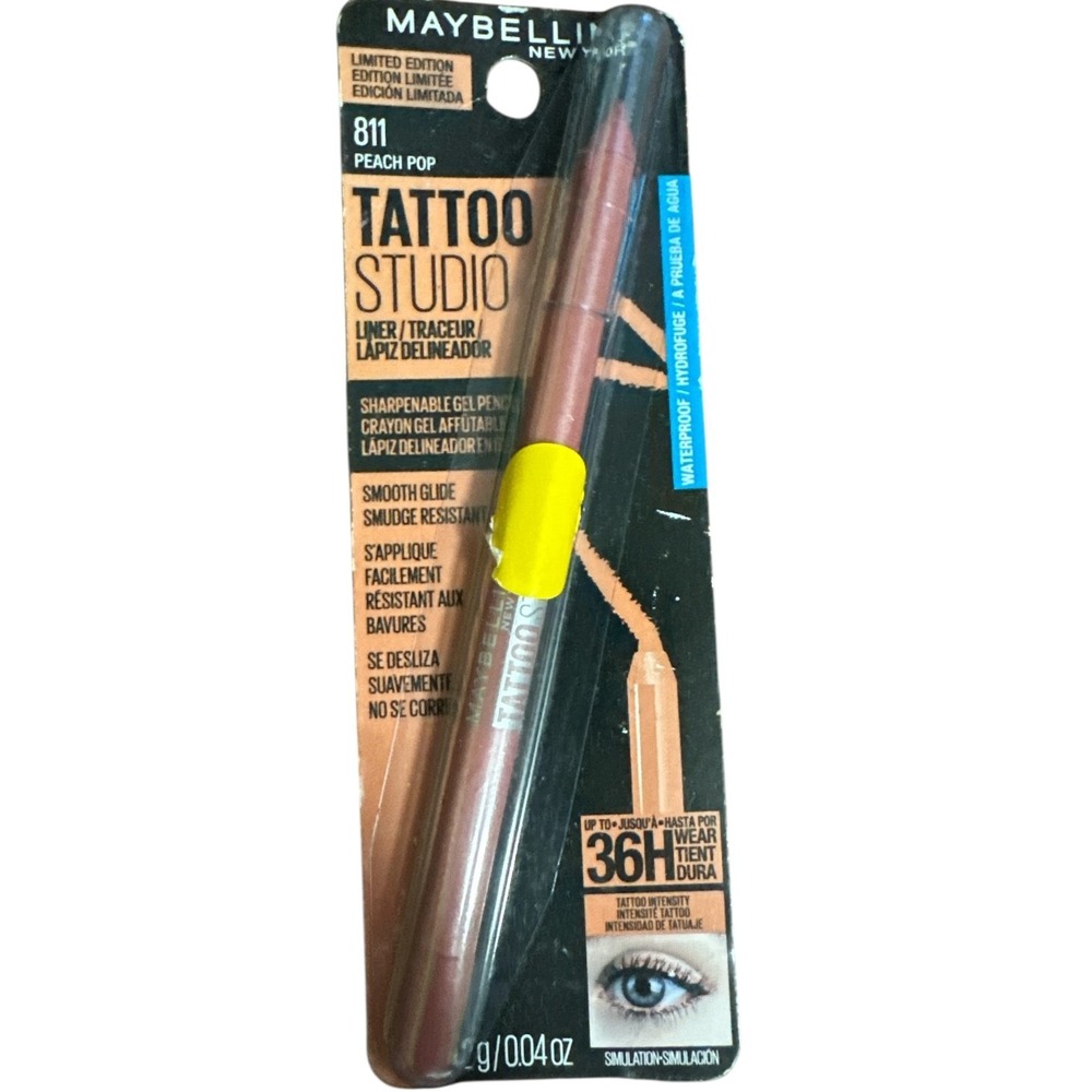 Maybelline Tattoo Studio Limited Ed. Sharpenable Gel Eyeliner 811‎ Peach Pop NEW